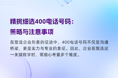 精挑细选400电话号码：策略与注意事项