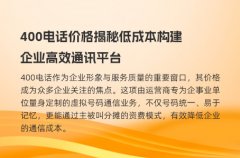 400电话价格揭秘低成本构建企业高效通讯平台