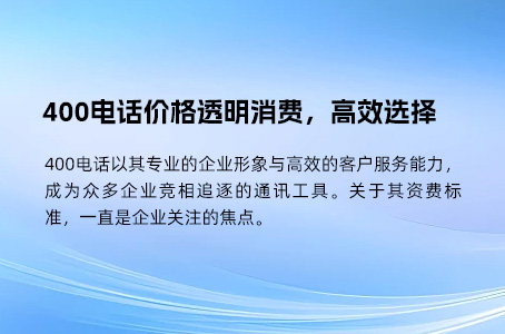 洞悉400电话价格策略，优化企业通信方案