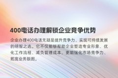 400电话办理解锁企业竞争优势