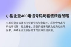 小型企业400电话号码与套餐精选策略