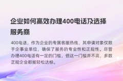 企业如何高效办理400电话及选择服务商