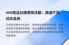 400电话办理费用详解：渠道不同，成本各异