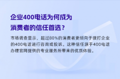 企业400电话为何成为消费者的信任首选？