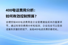 400电话费用分析：如何有效控制预算？