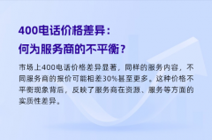 400电话价格差异：何为服务商的不平衡？