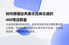如何根据业务需求选择合适的400电话数量