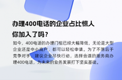办理400电话的企业占比惊人，你加入了吗？