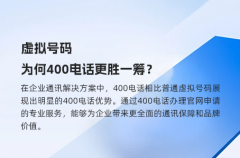 虚拟号码，为何400电话更胜一筹？