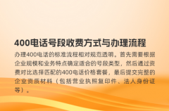 400电话号段收费方式与办理流程