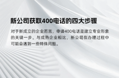 新公司获取400电话的四大步骤