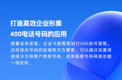 打造高效企业形象，400电话号码的应用