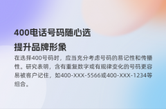 400电话号码随心选，提升品牌形象