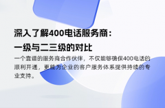深入了解400电话服务商：一级与二三级的对比