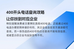 400开头电话查询攻略，让你找到对应企业