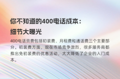 你不知道的400电话成本：细节大曝光