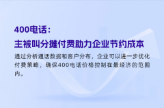 400电话：主被叫分摊付费助力企业节约成本