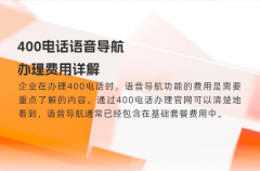 400电话语音导航办理费用详解