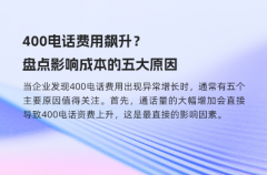 400电话费用飙升？盘点影响成本的五大原因
