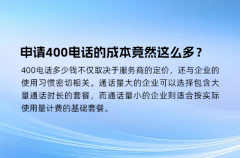申请400电话的成本竟然这么多？