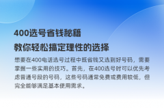 400选号省钱秘籍，教你轻松搞定理性的选择